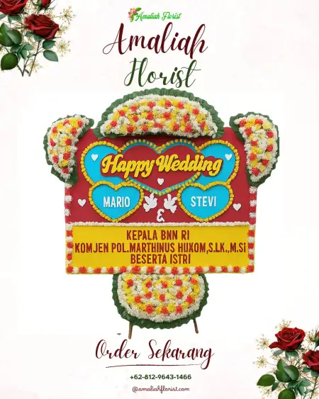 Papan Bunga Pernikahan Napar